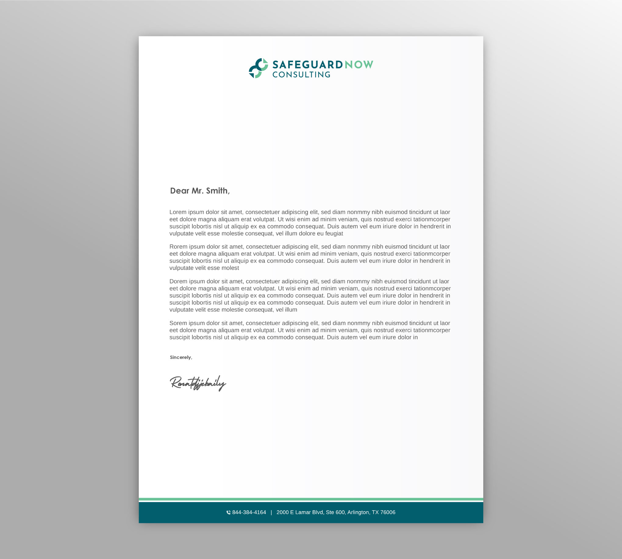 Diseño de Membrete por LAXMI DESIGNHUB para Safeguard Now Consulting | Diseño #28892596