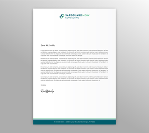Briefkopf-Design von LAXMI DESIGNHUB für Safeguard Now Consulting | Design: #28892596