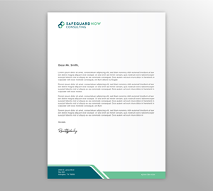 Briefkopf-Design von LAXMI DESIGNHUB für Safeguard Now Consulting | Design: #28892597