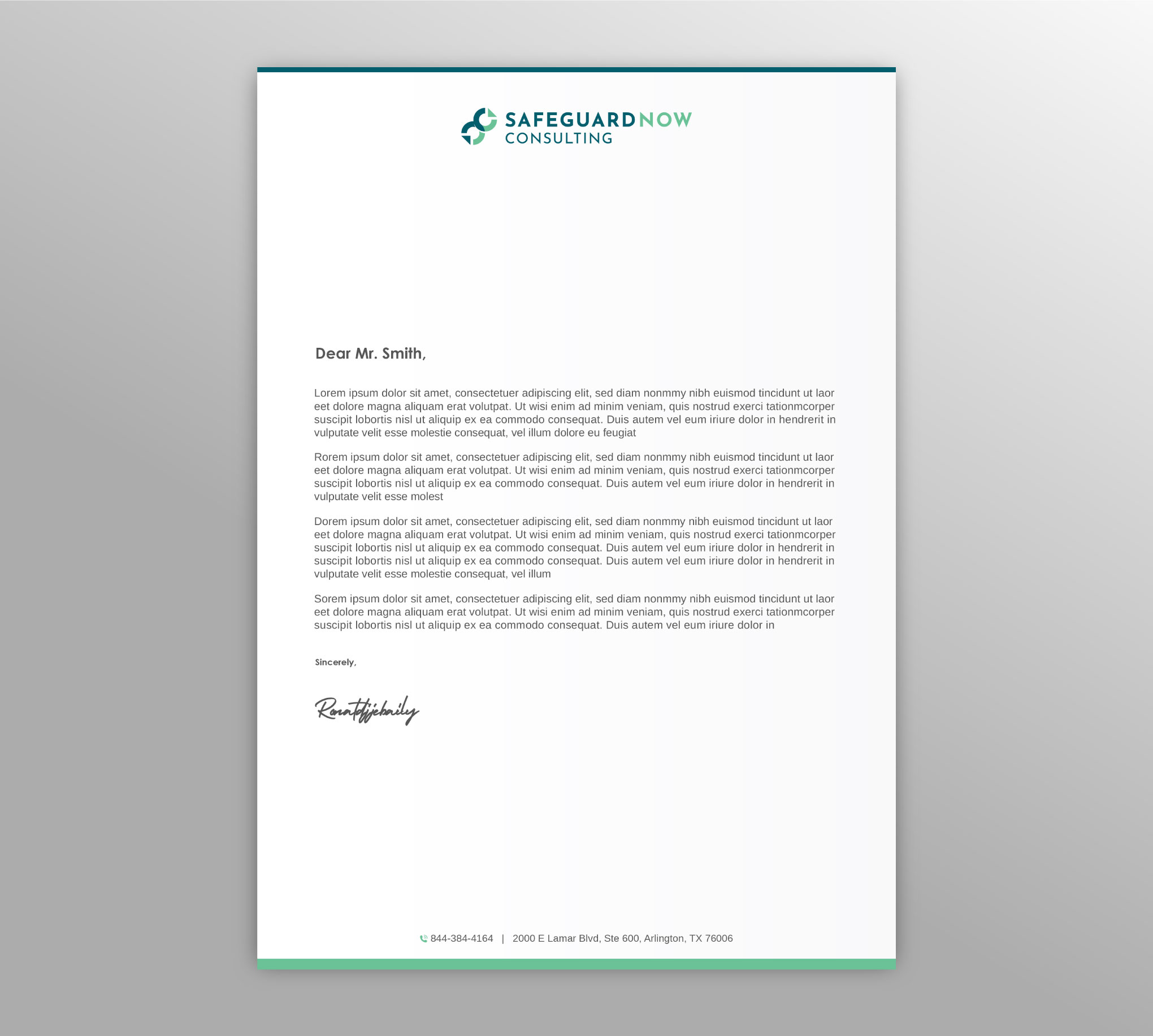 Diseño de Membrete por LAXMI DESIGNHUB para Safeguard Now Consulting | Diseño #28892598