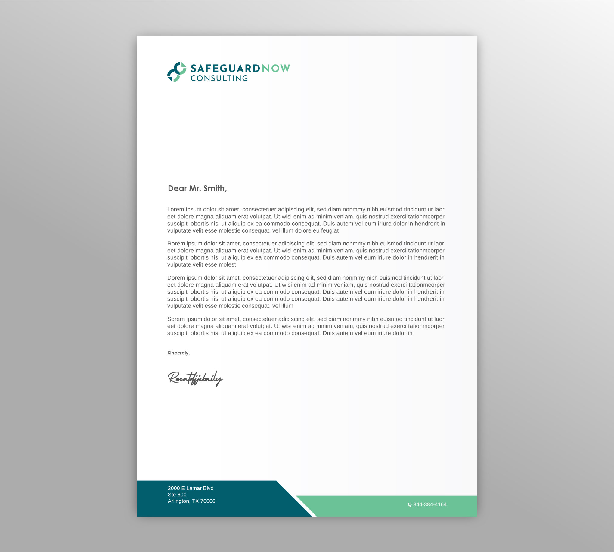 Diseño de Membrete por LAXMI DESIGNHUB para Safeguard Now Consulting | Diseño #28892599