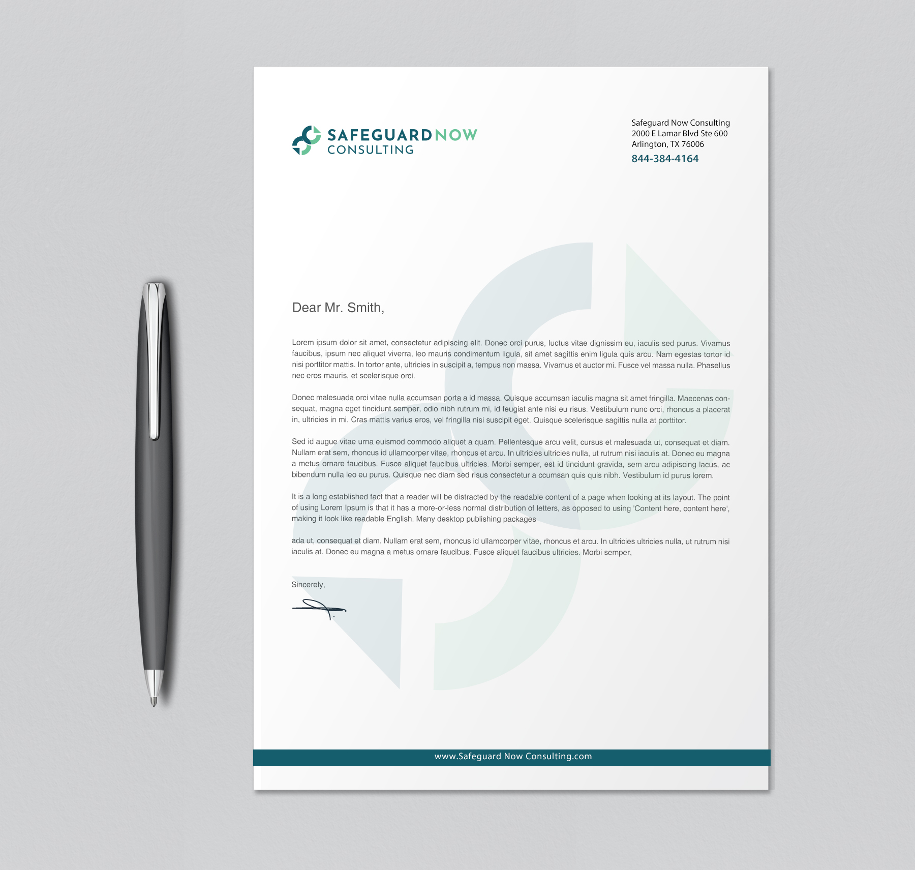 Diseño de Membrete por chandrayaan.creative para Safeguard Now Consulting | Diseño #28893980