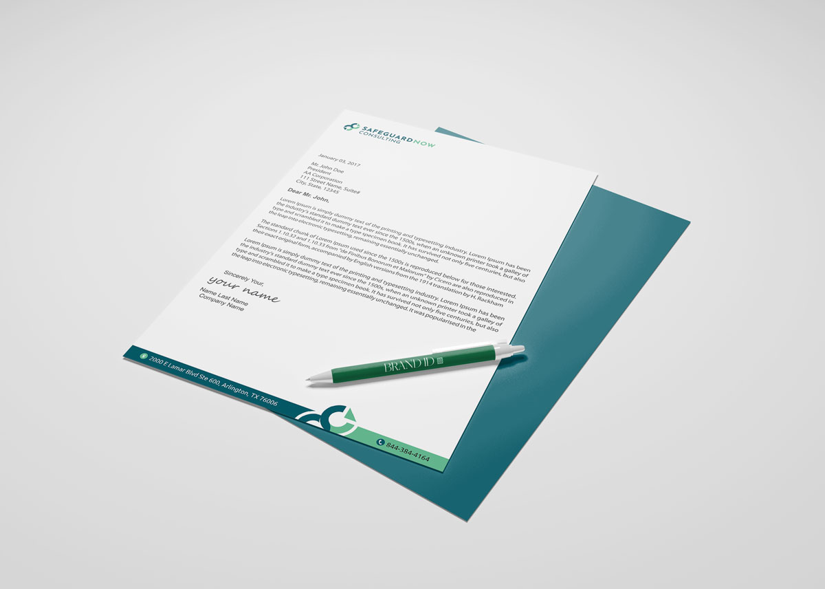 Letterhead Design by alpesh9520 for Safeguard Now Consulting | Design #28896469