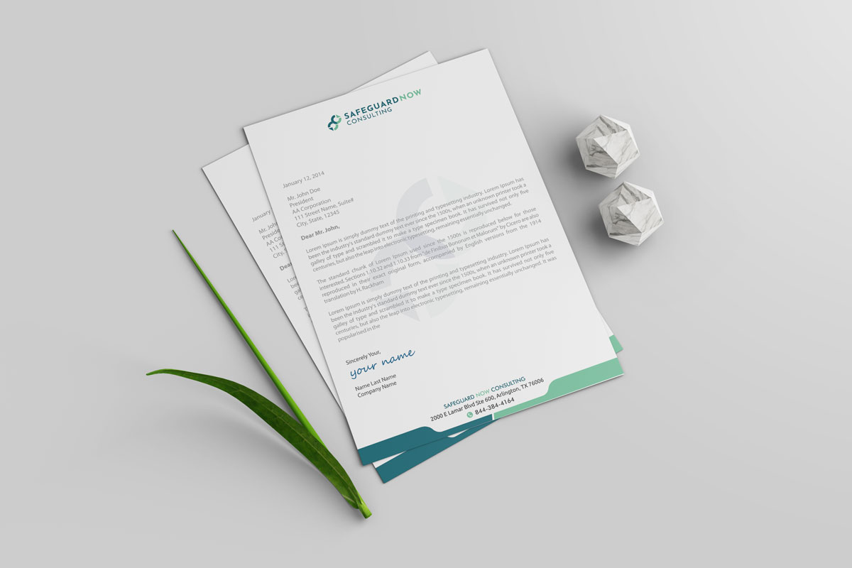 Diseño de Membrete por alpesh9520 para Safeguard Now Consulting | Diseño #28901771
