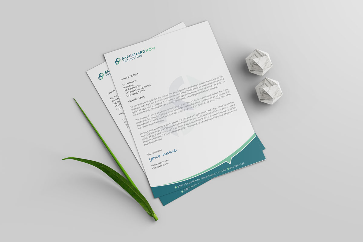 Diseño de Membrete por alpesh9520 para Safeguard Now Consulting | Diseño #28901774