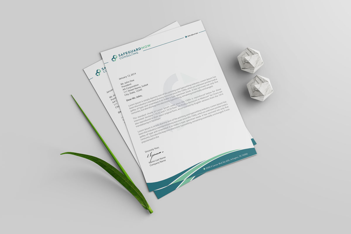 Diseño de Membrete por alpesh9520 para Safeguard Now Consulting | Diseño #28901784