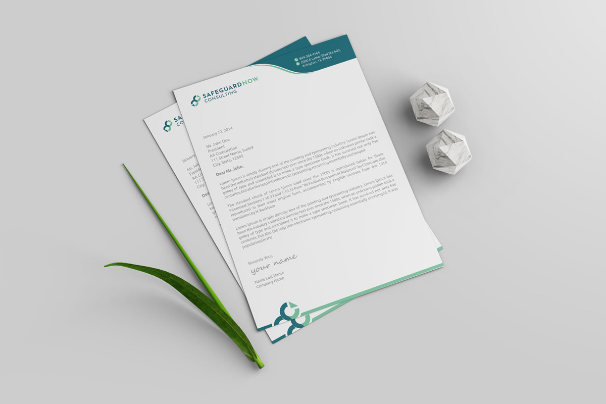 Diseño de Membrete por alpesh9520 para Safeguard Now Consulting | Diseño #28901785