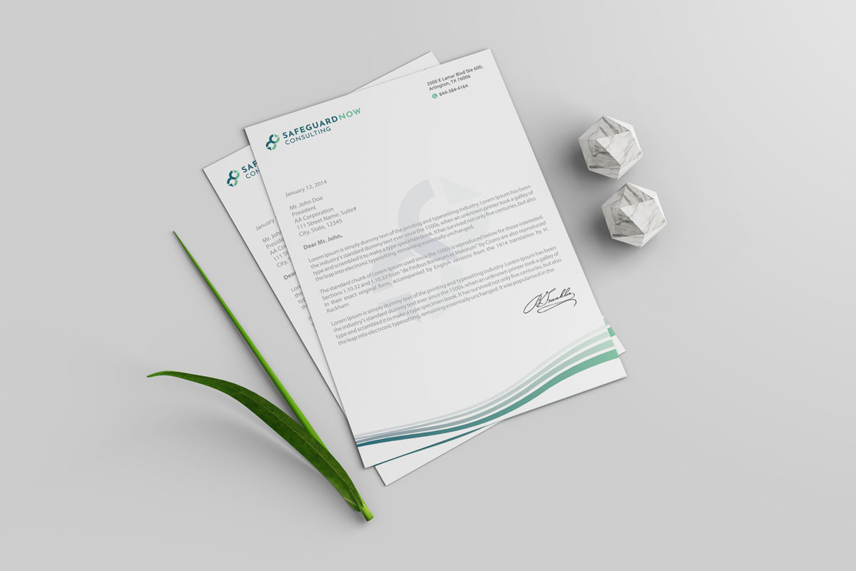 Diseño de Membrete por alpesh9520 para Safeguard Now Consulting | Diseño #28901787