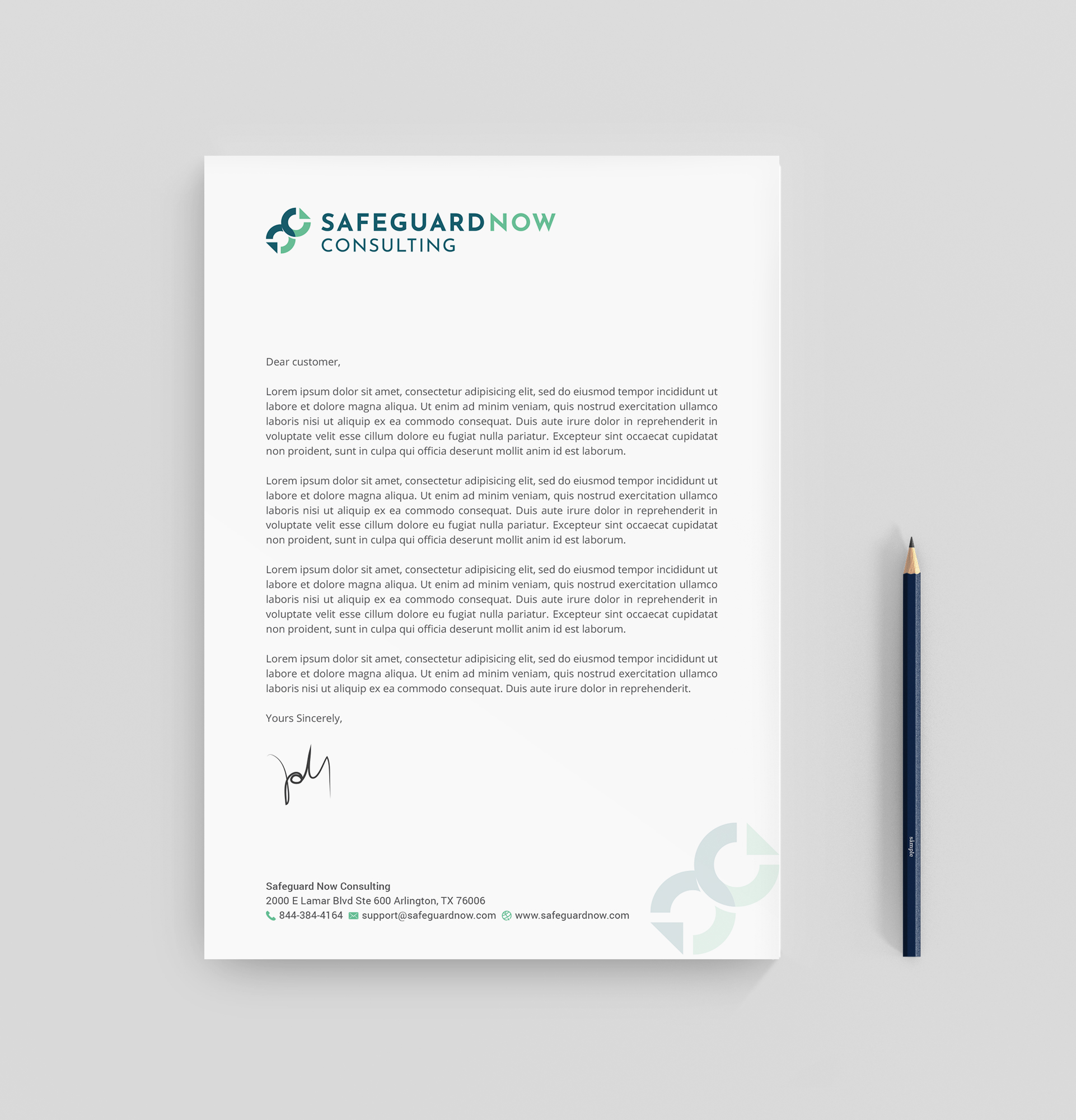 Diseño de Membrete por R.design para Safeguard Now Consulting | Diseño #28892096