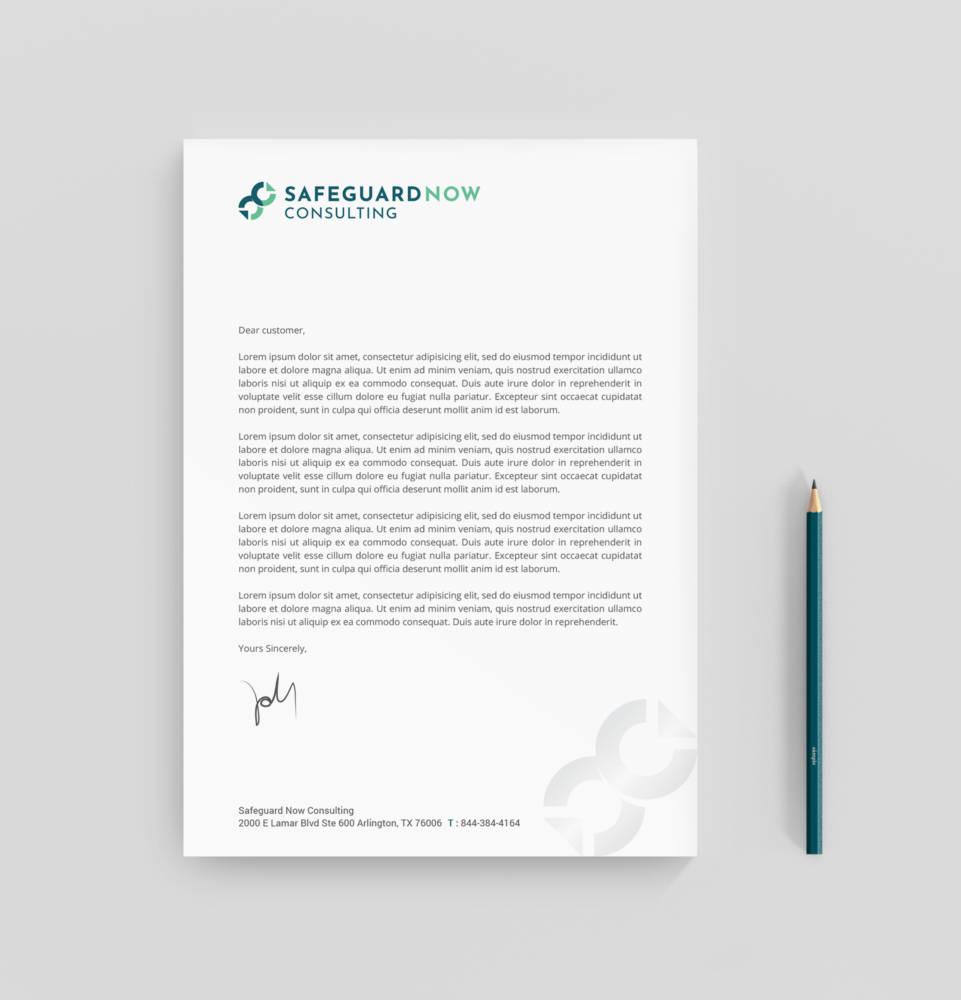 Diseño de Membrete por R.design para Safeguard Now Consulting | Diseño #28892108