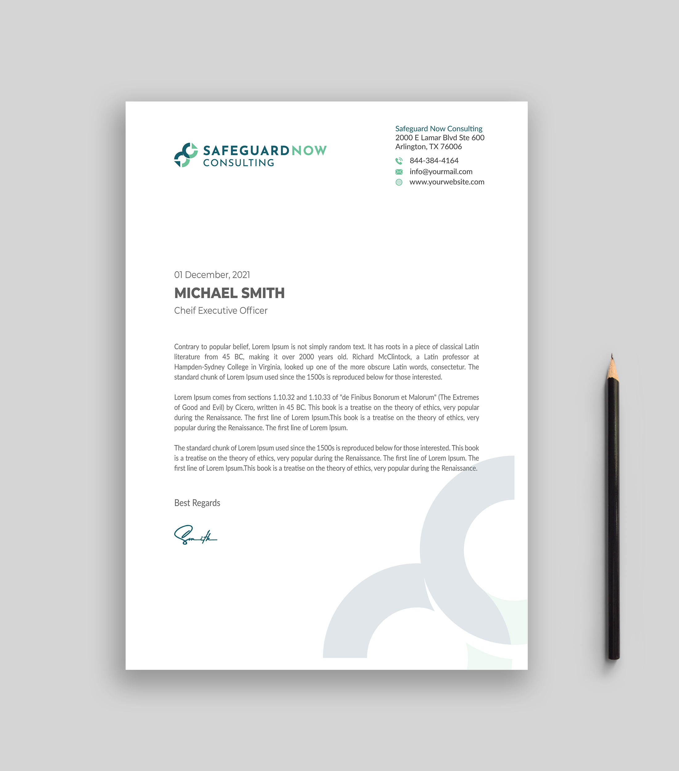 Letterhead Design by Musa. A for Safeguard Now Consulting | Design #28907532