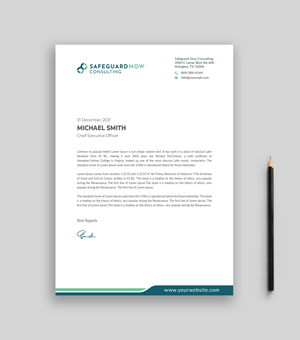 Letterhead Design by Musa. A for Safeguard Now Consulting | Design: #28907533
