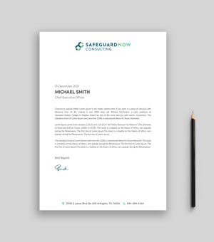 Letterhead Design by Musa. A for Safeguard Now Consulting | Design: #28907534