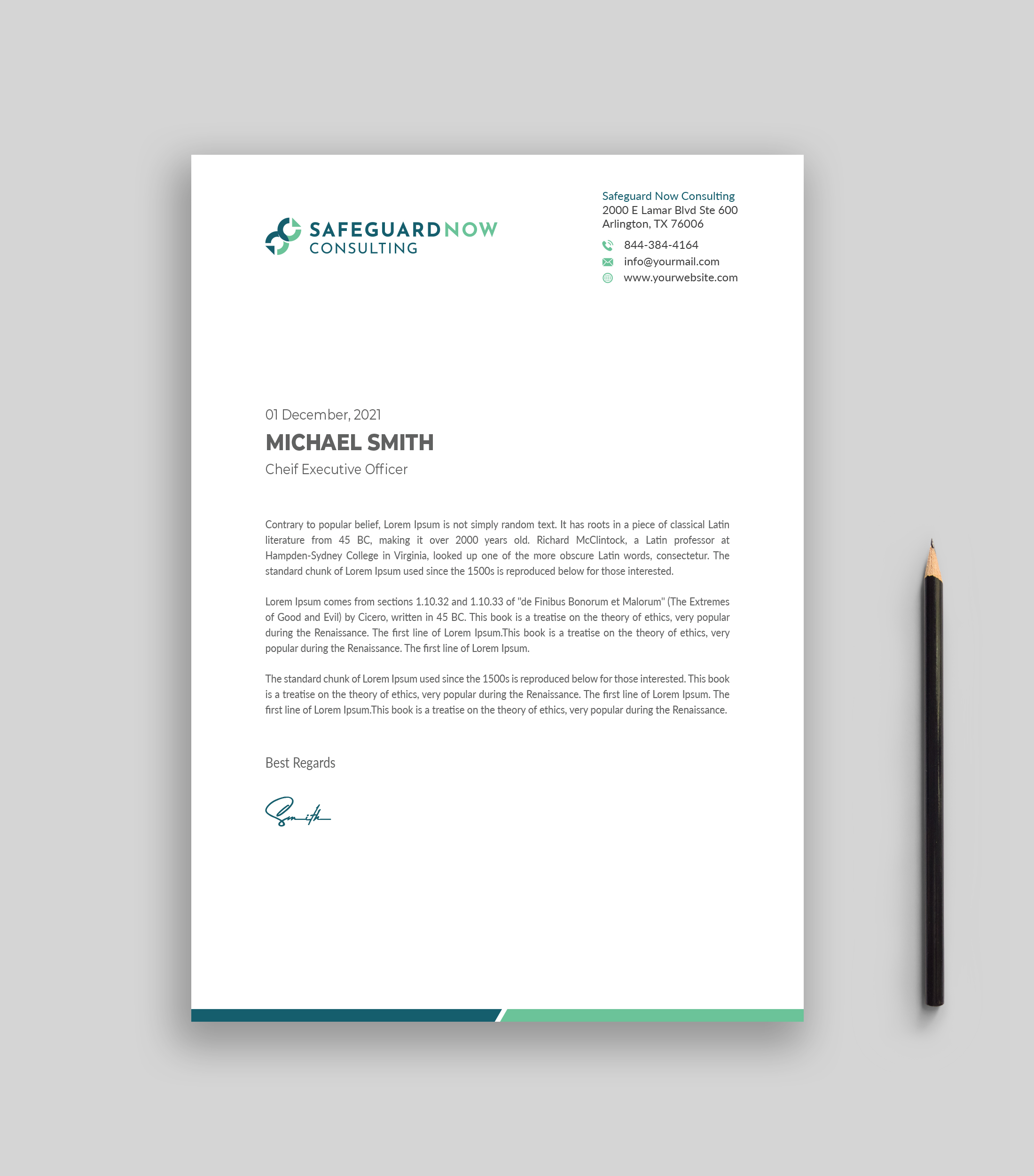 Letterhead Design by Musa. A for Safeguard Now Consulting | Design #28907535