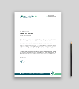 Letterhead Design by Musa. A for Safeguard Now Consulting | Design: #28907540