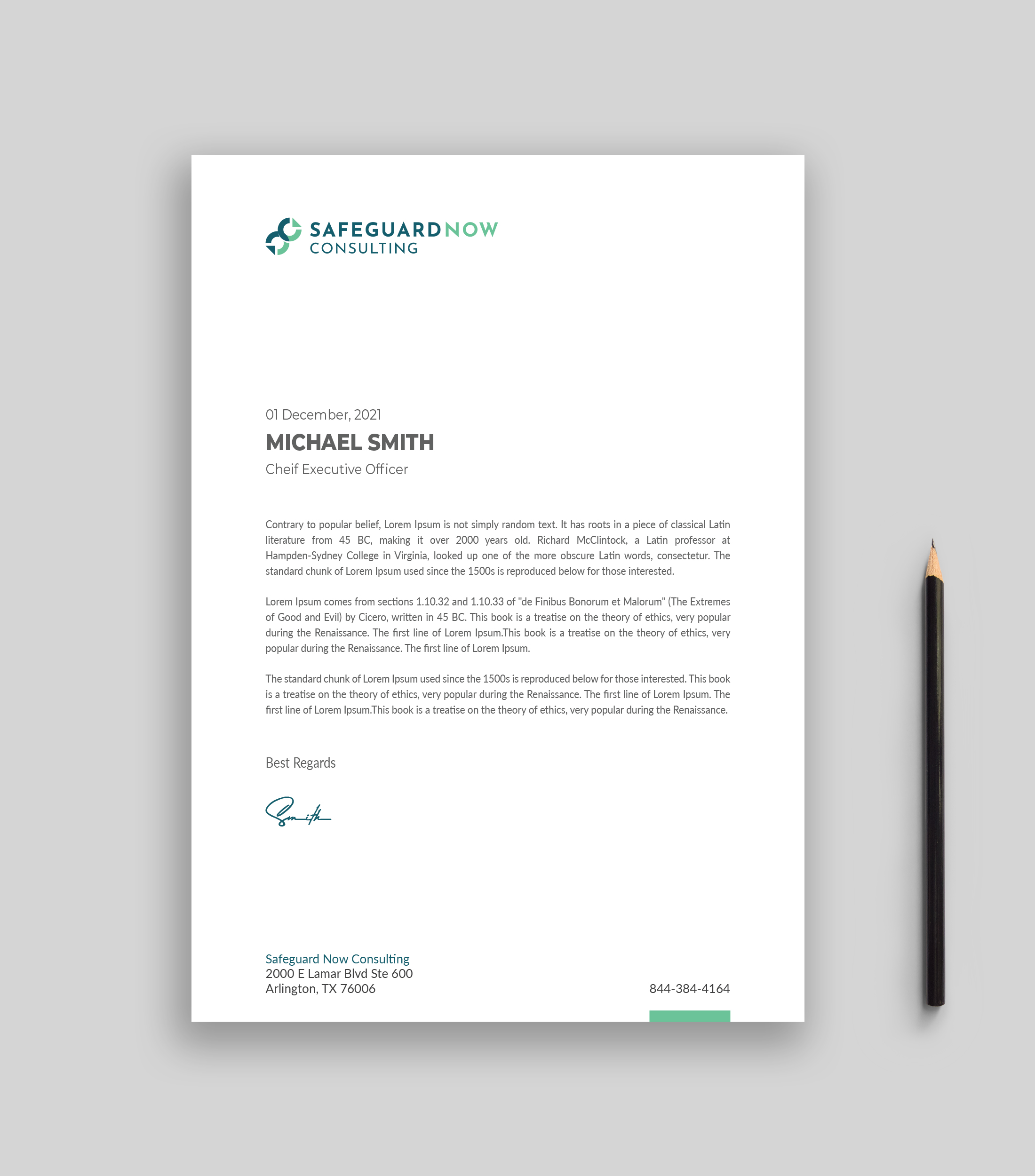 Diseño de Membrete por Musa. A para Safeguard Now Consulting | Diseño #28907541