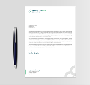Letterhead Design by DesignShout for Safeguard Now Consulting | Design: #28899983