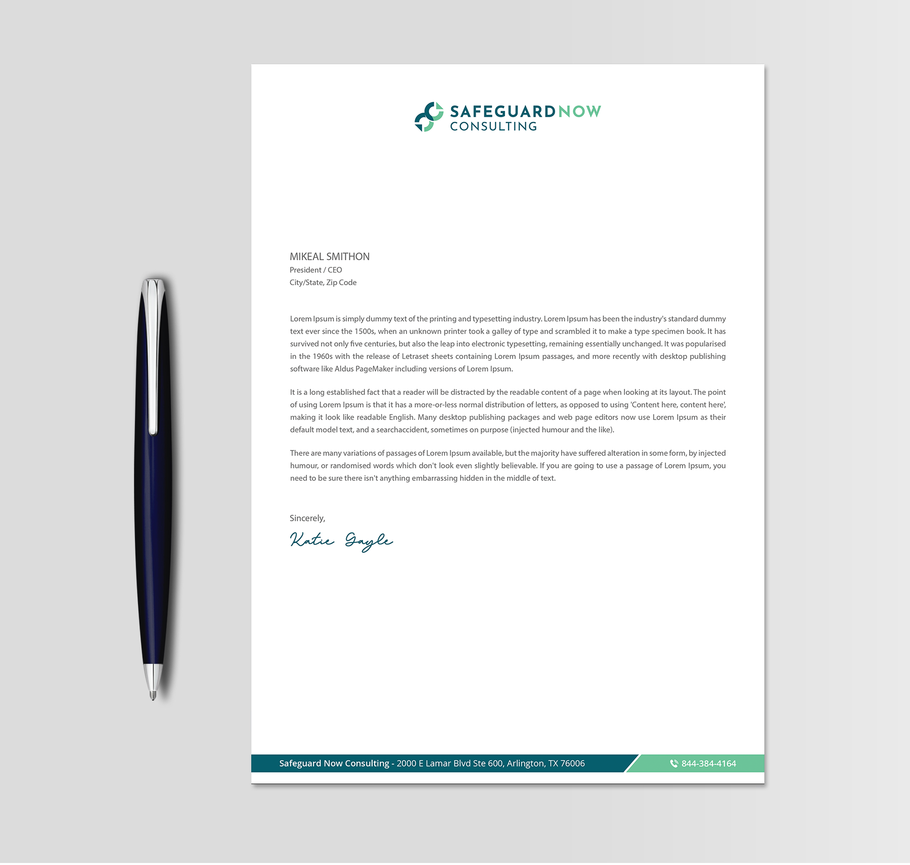 Letterhead Design by DesignShout for Safeguard Now Consulting | Design #28901711