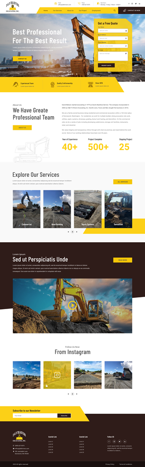 D&D Tri Rivers Excavating Inc | Diseño Web por Ruwa89