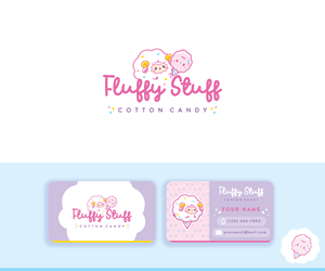 Fluffy  Stuff Cotton Candy | Diseño de Tarjeta de Presentación por GladiciaChan