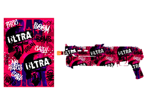 Original Graffiti Skin Pattern for Toy Guns | Diseño de Mercancía por cosmicline