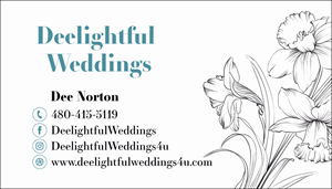 Business Card Design by MarkoE for Deelightful Weddings | Design: #28896539