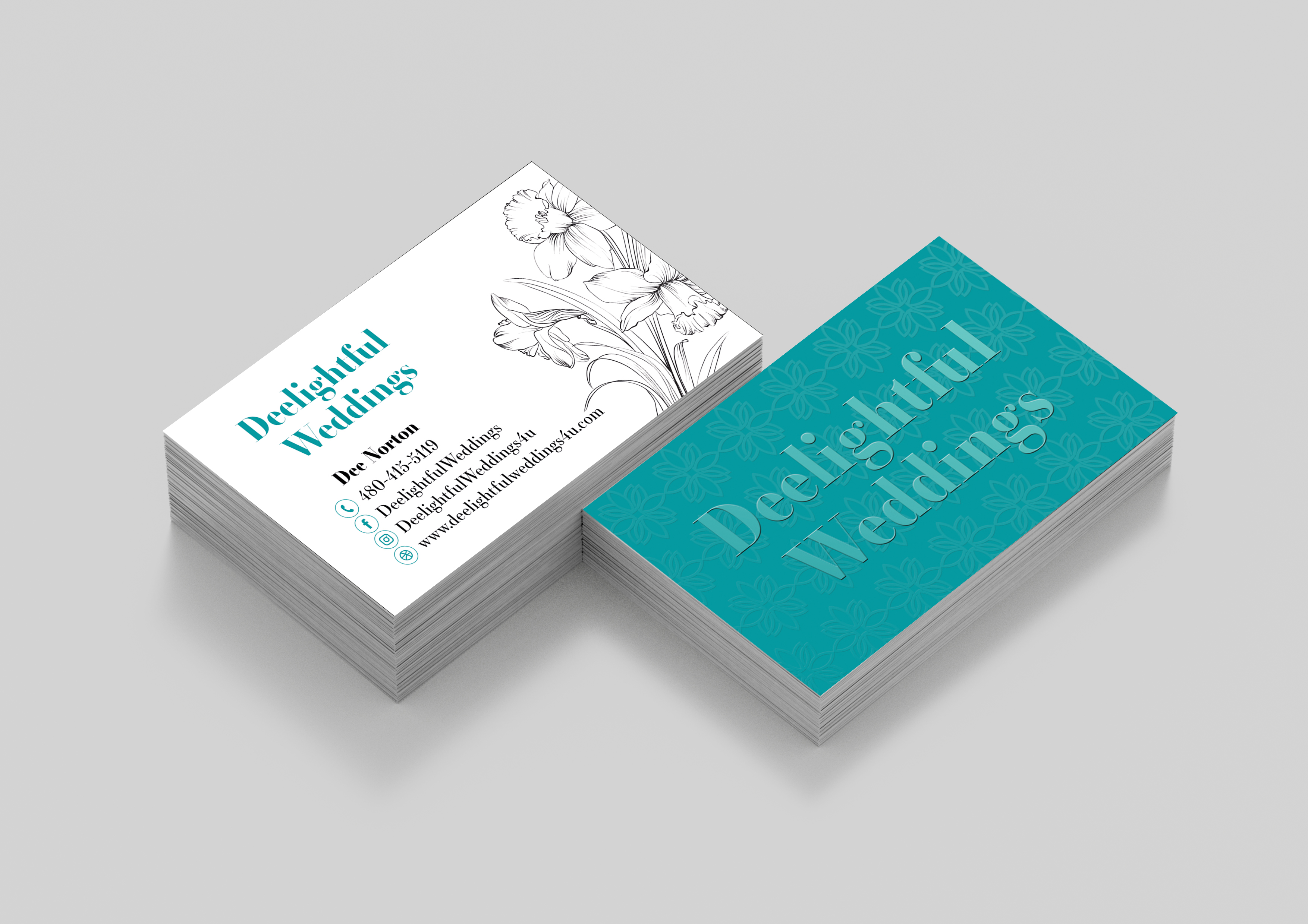 Diseño de Tarjeta de Presentación por MarkoE para Deelightful Weddings | Diseño: #28896541