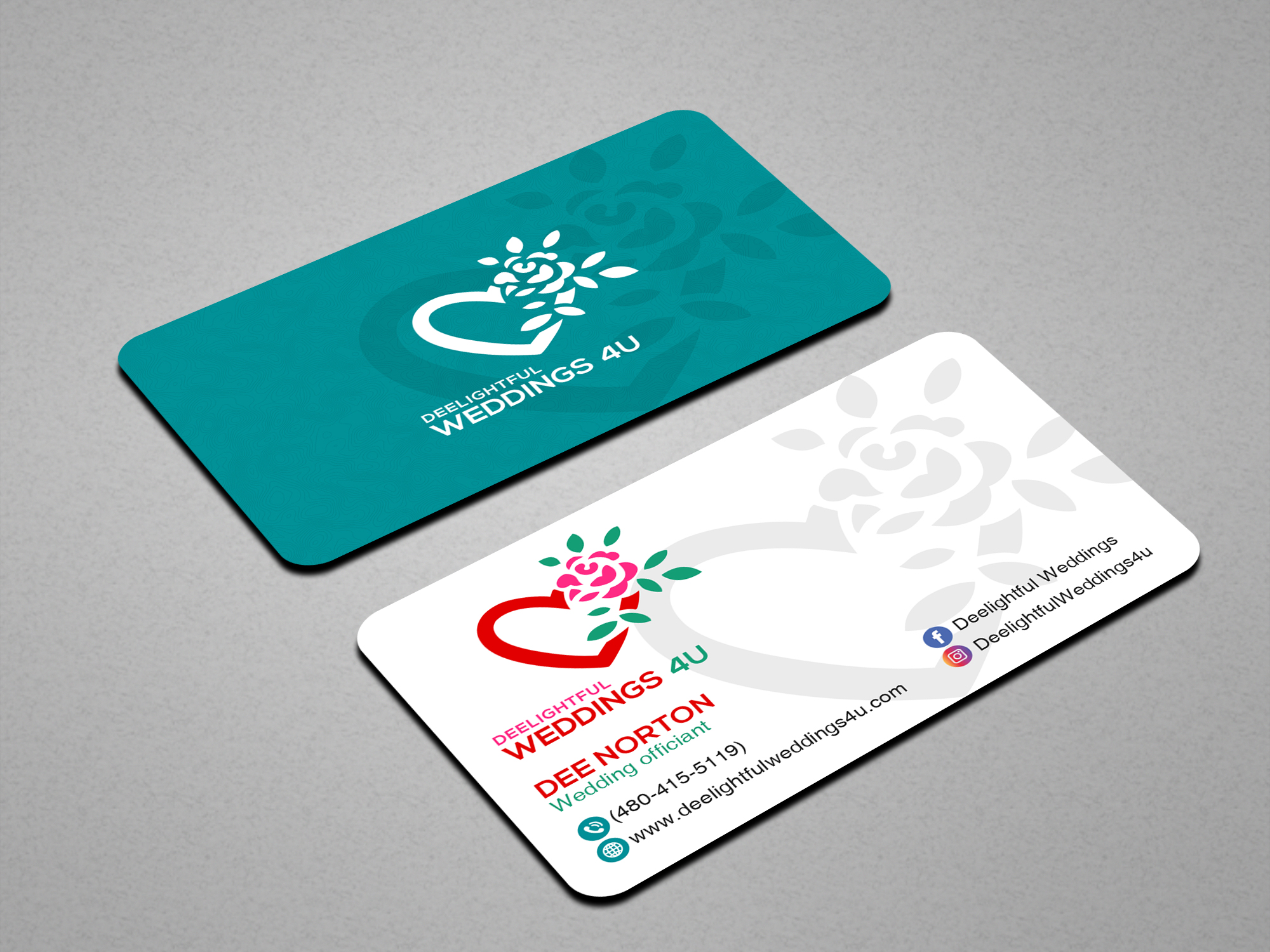 Business Card Design by Creations Box 2015 for Deelightful Weddings | Design #28895305