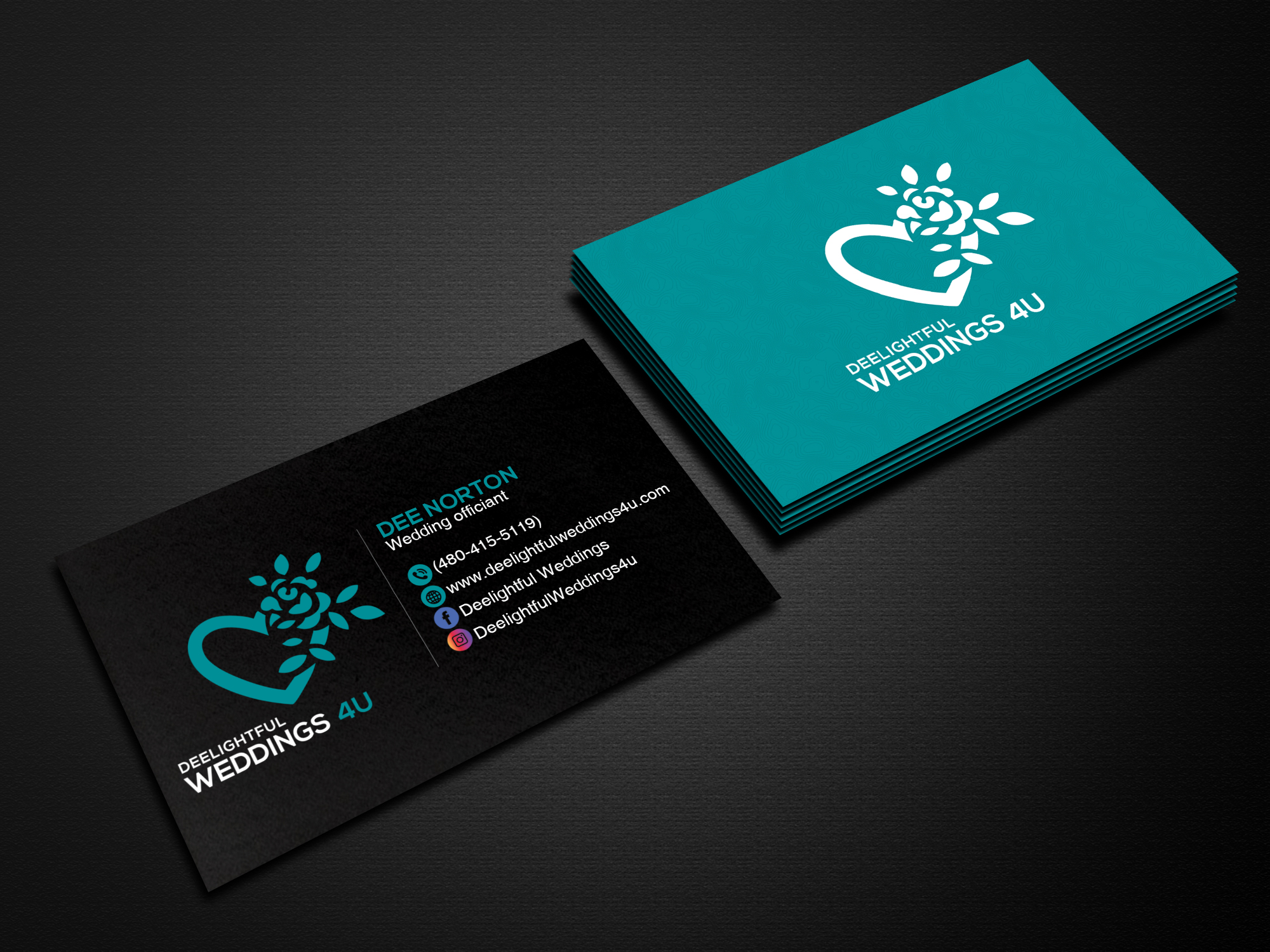 Business Card Design by Creations Box 2015 for Deelightful Weddings | Design #28895307