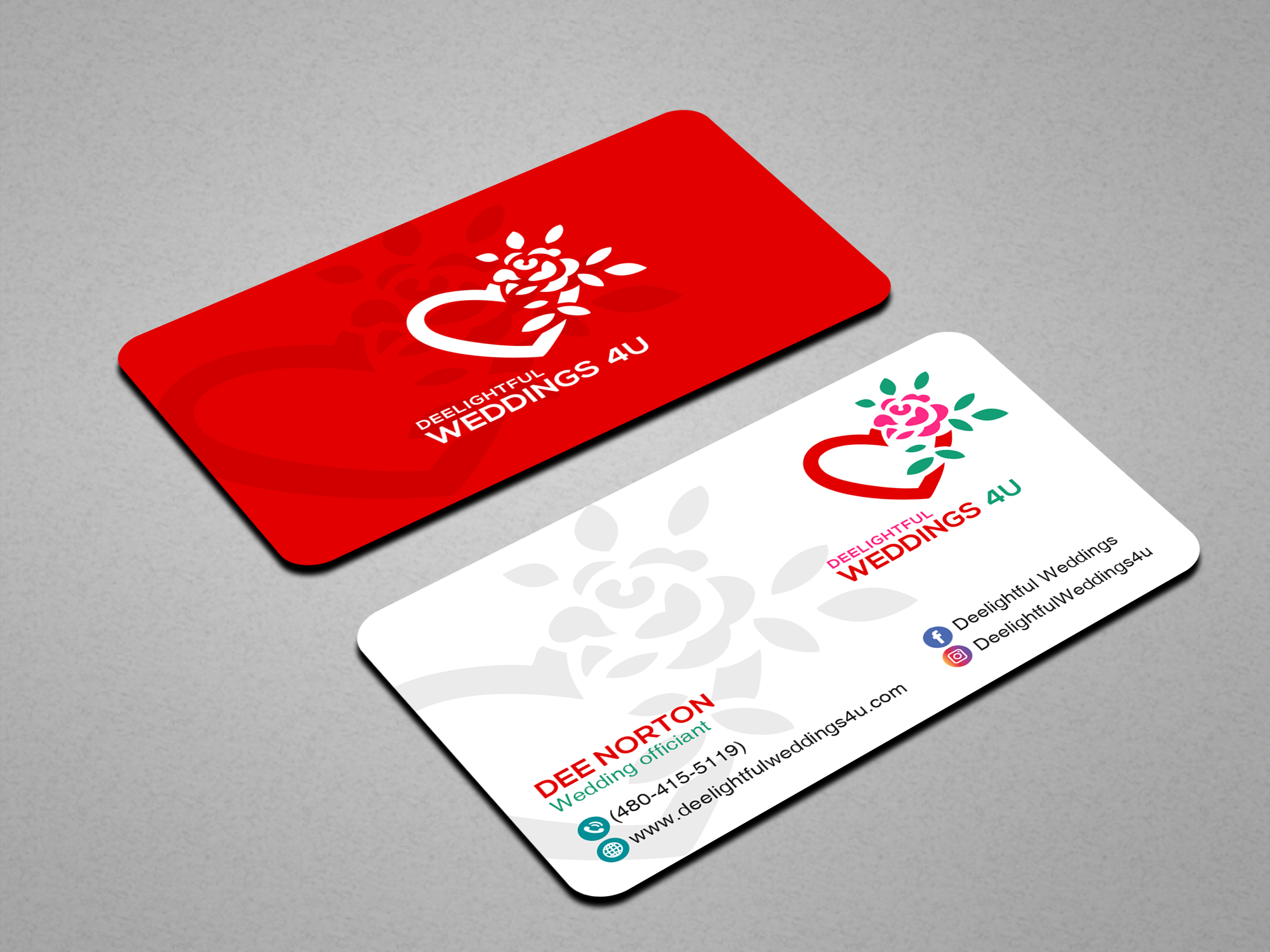 Business Card Design by Creations Box 2015 for Deelightful Weddings | Design #28896008