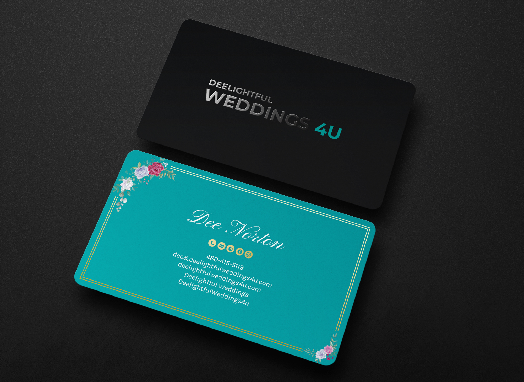 Business Card Design by chandrayaan.creative for Deelightful Weddings | Design #28893950
