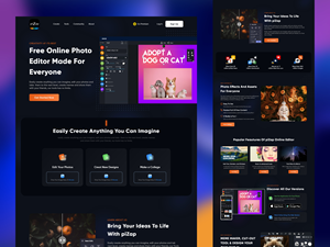 Landing Page Design by amar achouri for piZap | Design: #28918549