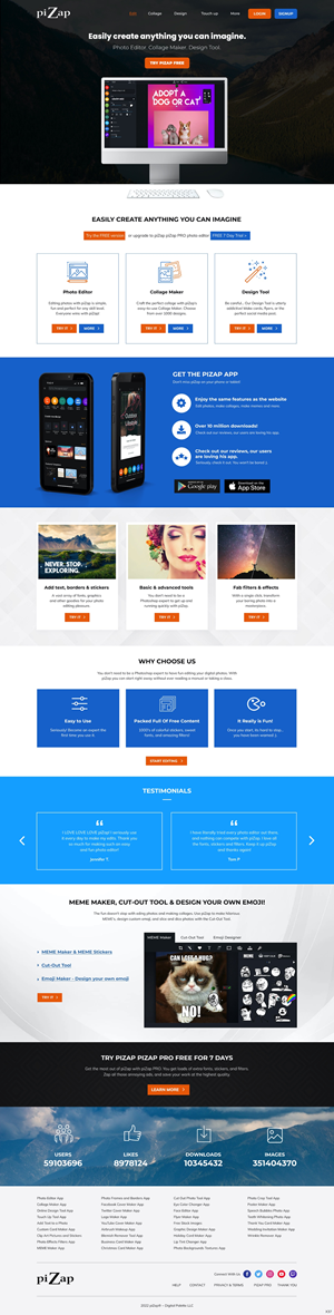 Design de Page d'Accueil par pb pour piZap | Design : #28901997