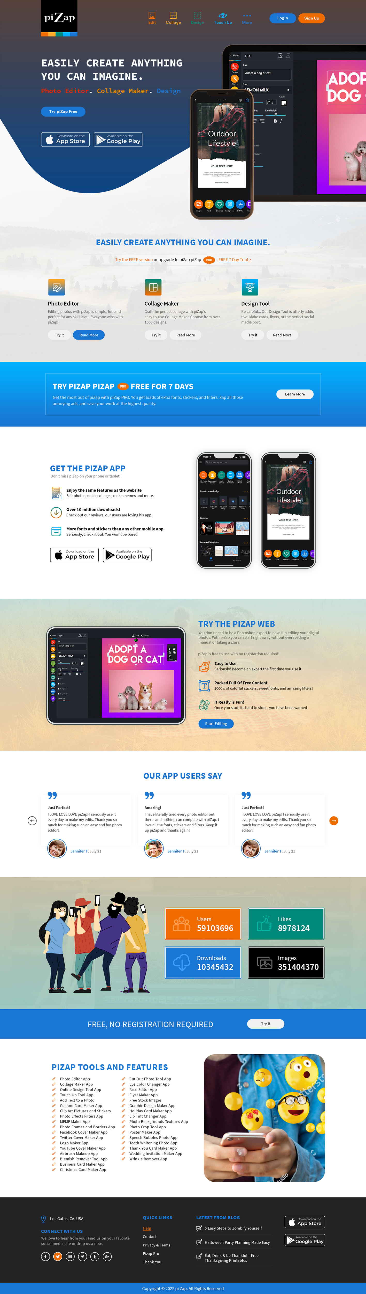 Landing Page Design by Ved Web Services for piZap | Design #28936163