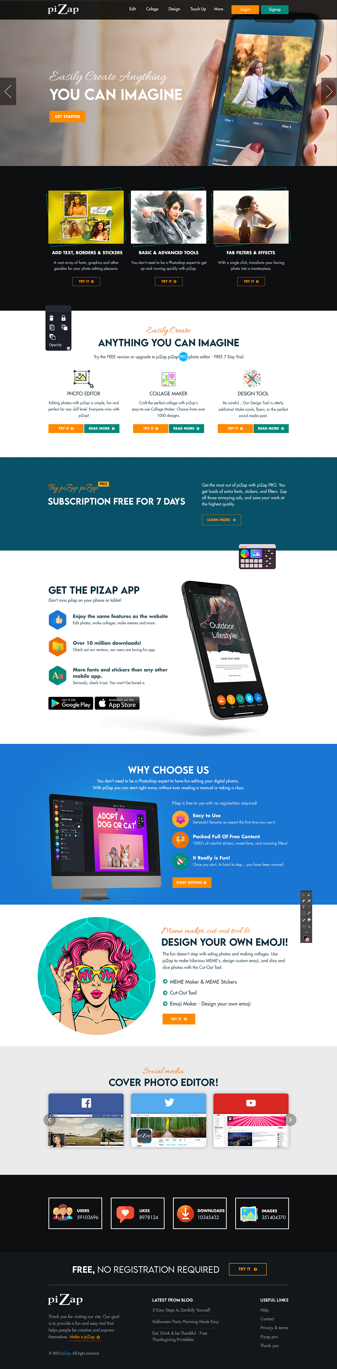 Landing Page Design by sai.designer87 for piZap | Design #28907070