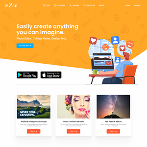 Landing Page Design by fajar63 for piZap | Design: #28929496
