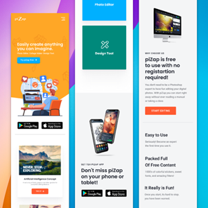 Landing Page Design by fajar63 for piZap | Design: #28929498