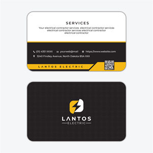 Lantos Electric Business Card | Visitenkarten-Design von Hammad-