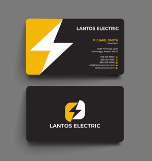 Lantos Electric Business Card | Visitenkarten-Design von chandrayaan.creative