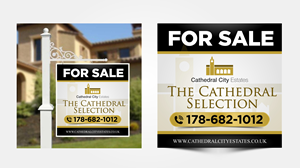 Award-winnning Estate Agent needs a premium version of their 'For Sale' board design | Signage Design by Jalpa Jadav