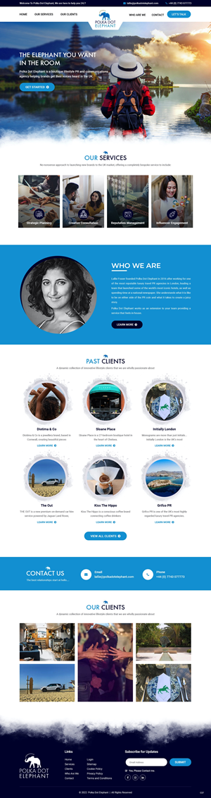 Redesign for luxury lifestyle PR agency | Web-Design von pb