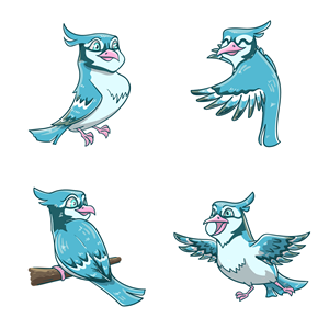 Create a funny Blue Jay Bird Character Logo for our Toy Company | Design de Figurine par hanartall