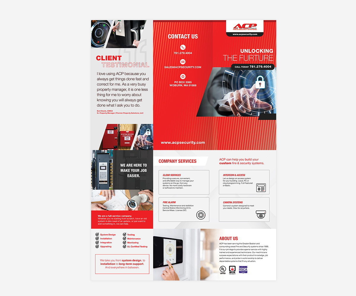 Flyer Design by hausen for ACP Fire & Security | Design #28935365