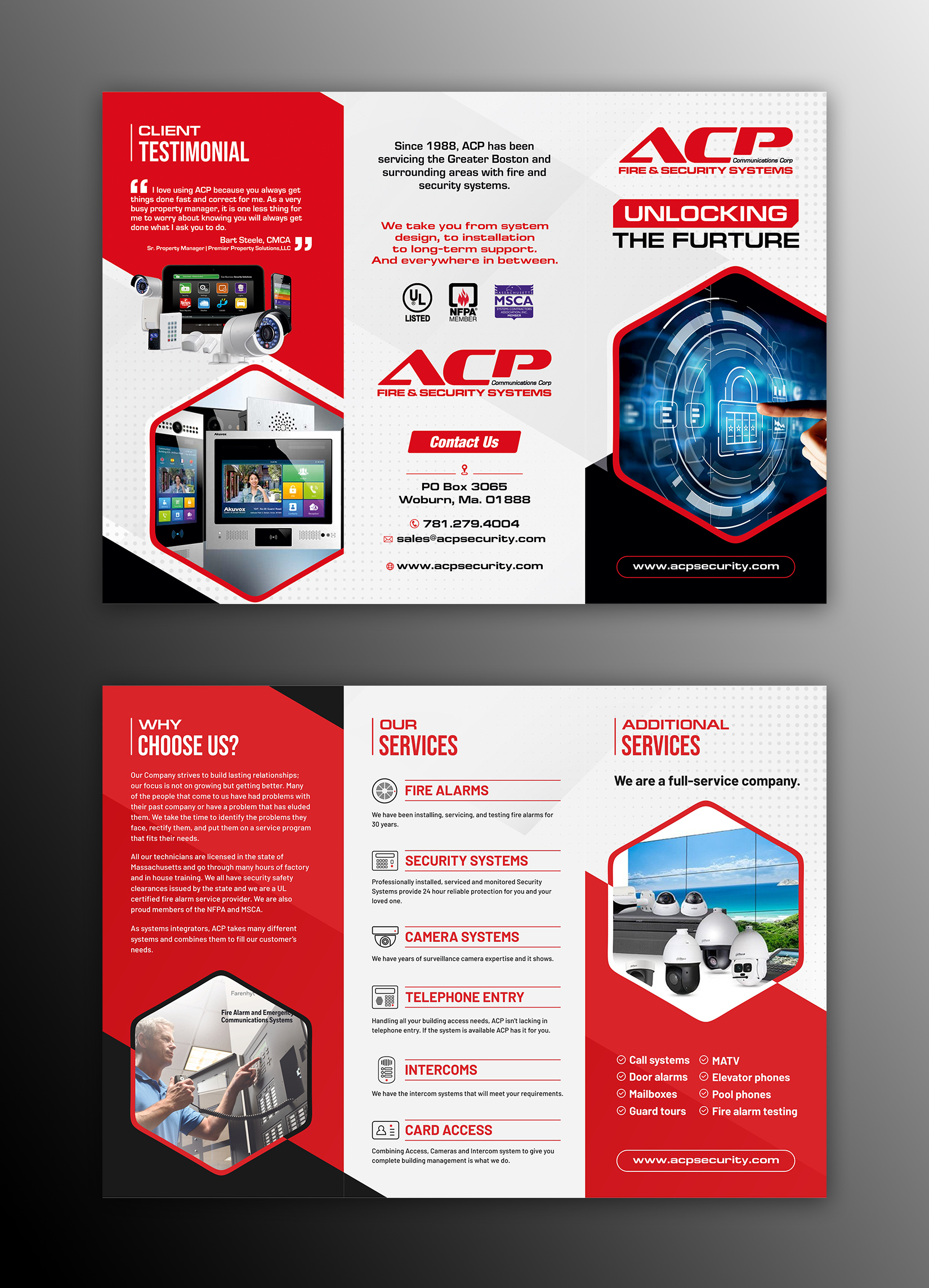 Diseño de Flyer por ecorokerz para ACP Fire & Security | Diseño #28906003
