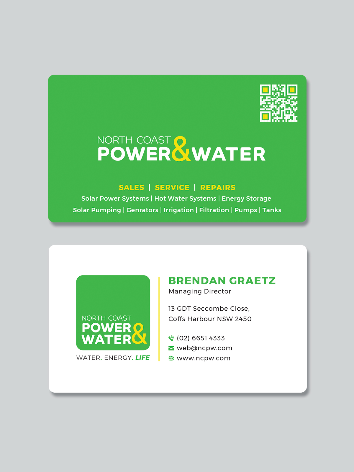 Design de Carte de Visite par Creative Moon Design pour North Coast Power & Water | Design #28917484