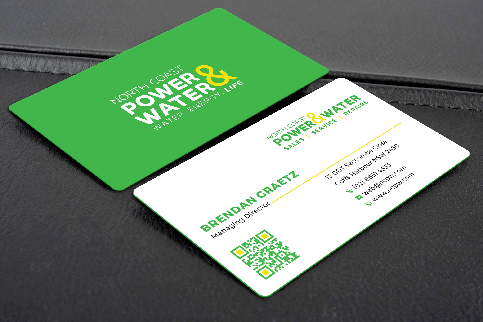 Visitenkarten-Design von Creative Moon Design für North Coast Power & Water | Design #28936722