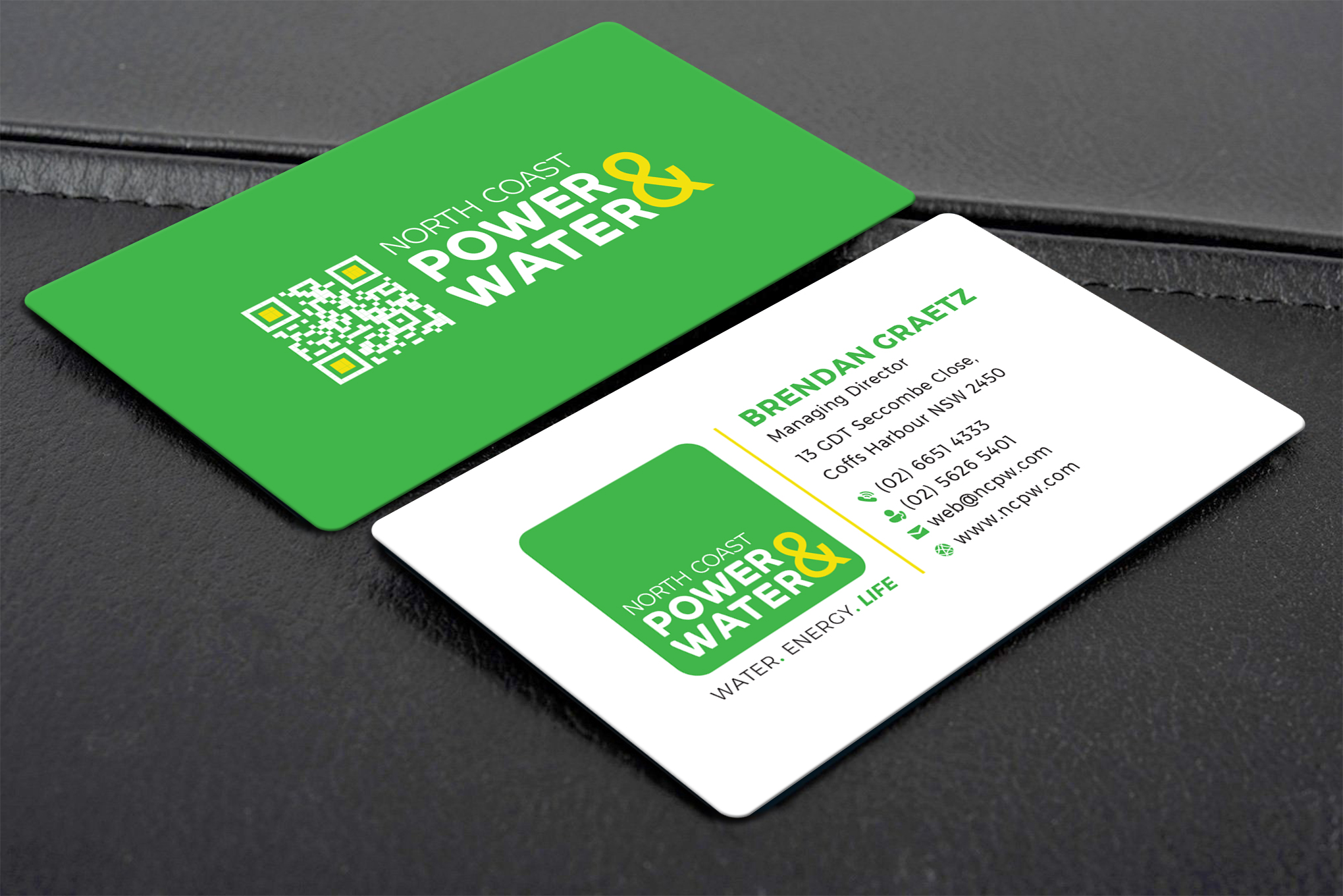 Visitenkarten-Design von Creative Moon Design für North Coast Power & Water | Design #29169460