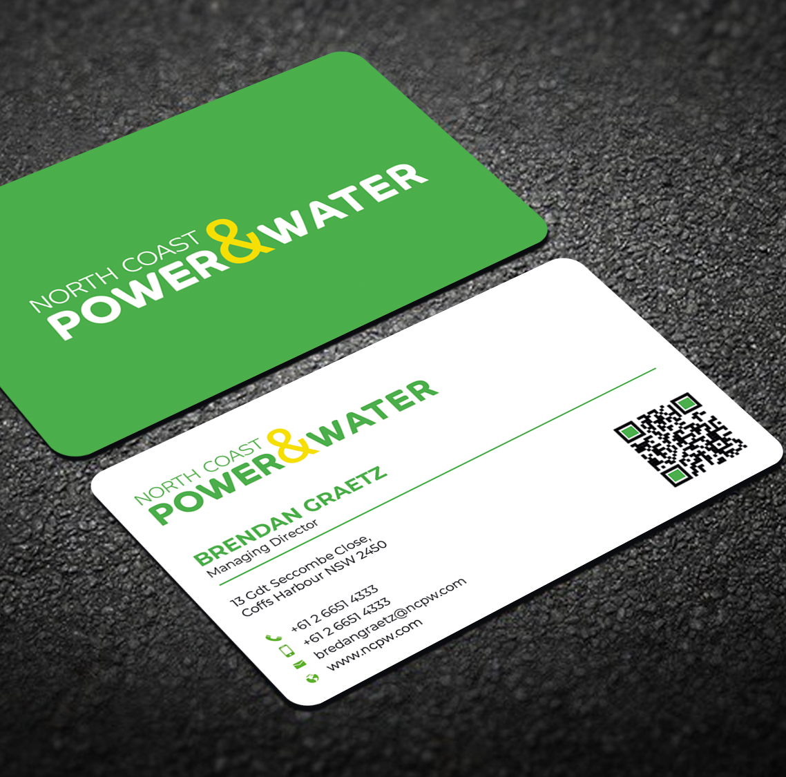 Visitenkarten-Design von Graphixpointt für North Coast Power & Water | Design #28908152