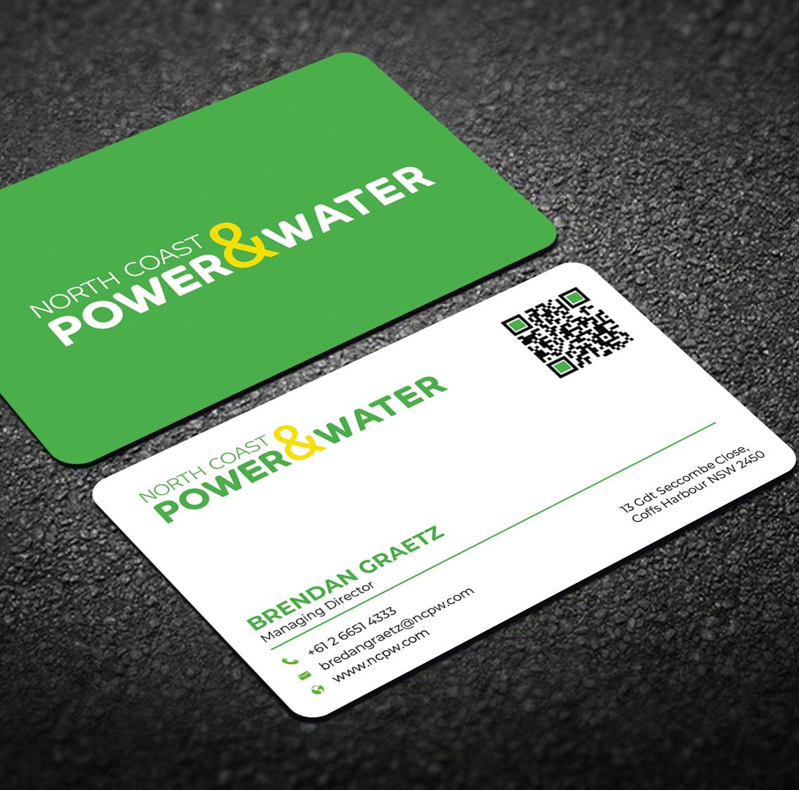 Visitenkarten-Design von Graphixpointt für North Coast Power & Water | Design #28908153