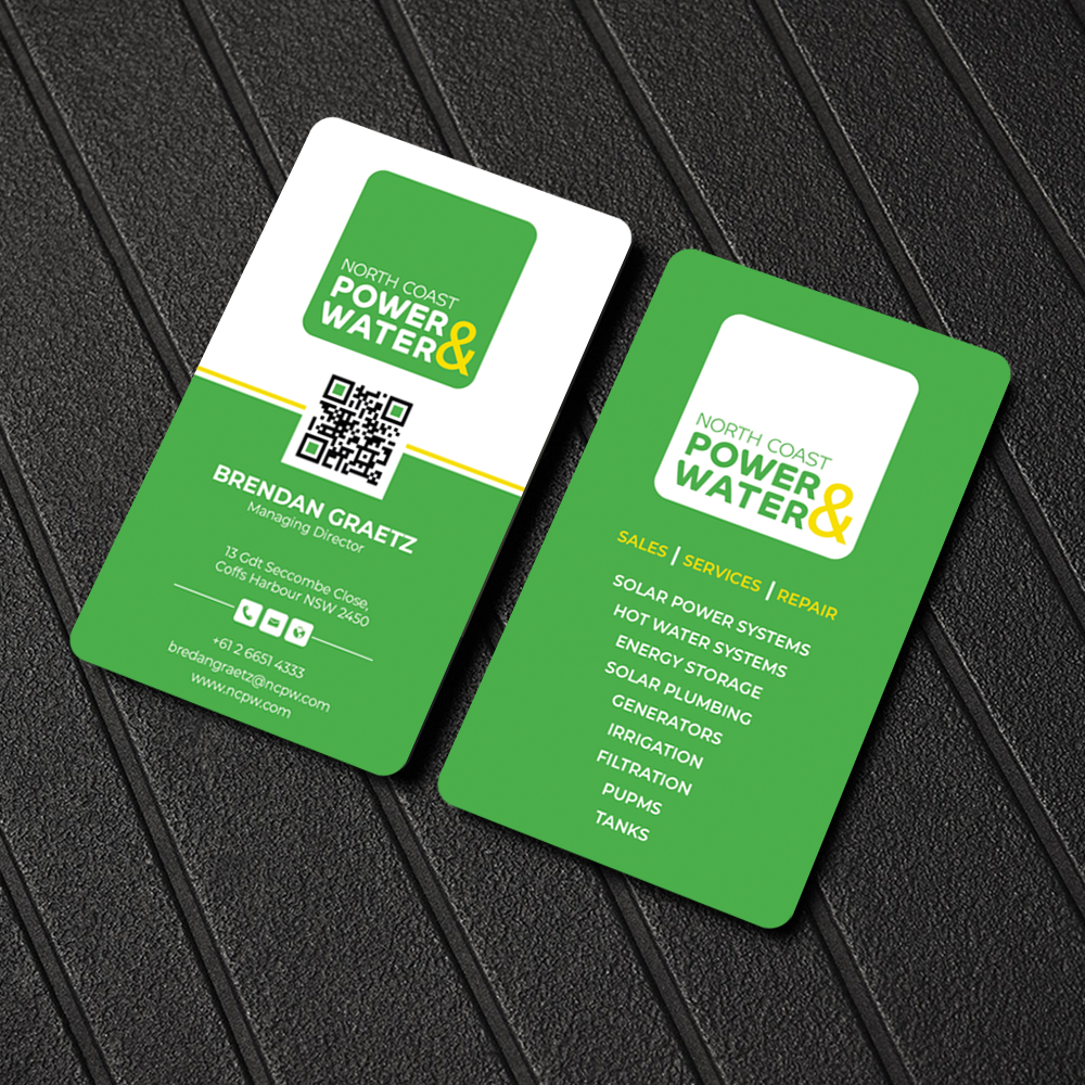 Visitenkarten-Design von Graphixpointt für North Coast Power & Water | Design #28908154